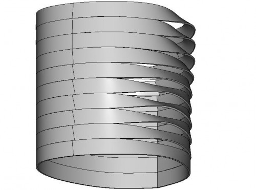 Parametric Facade: Shutter of Twisting bands