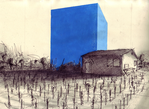 Drawing Life Series - Blue cube