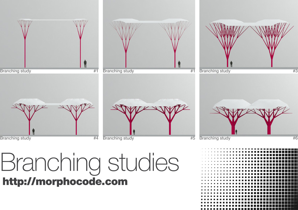 Branching Support Studies: L-System + Rabbit by morphocode
